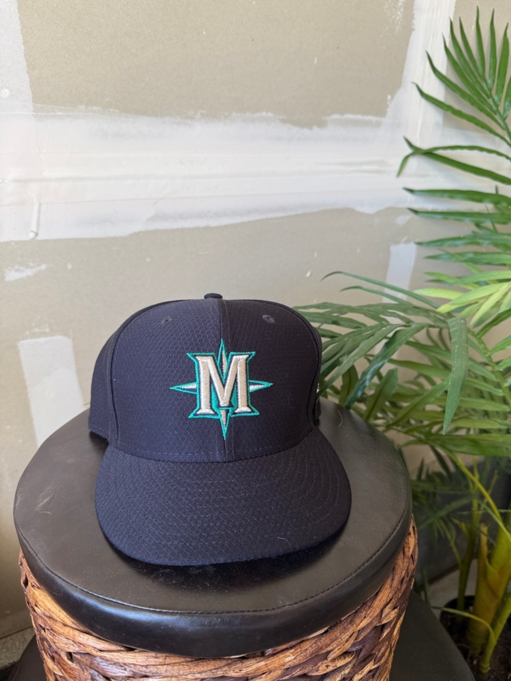 Seattle Mariners Navy and Teal M Logo Fitted Cap